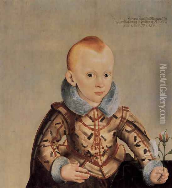 Erdmann August, Crown Prince of Brandenburg-Bayreuth Oil Painting - Heinrich Bollandt