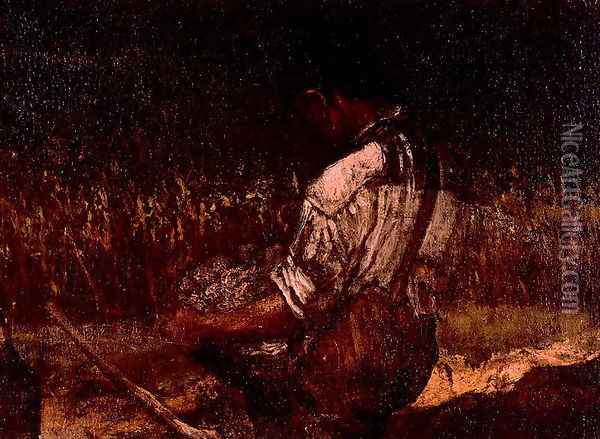 The Stonebreakers Oil Painting - Jean-Baptiste-Camille Corot