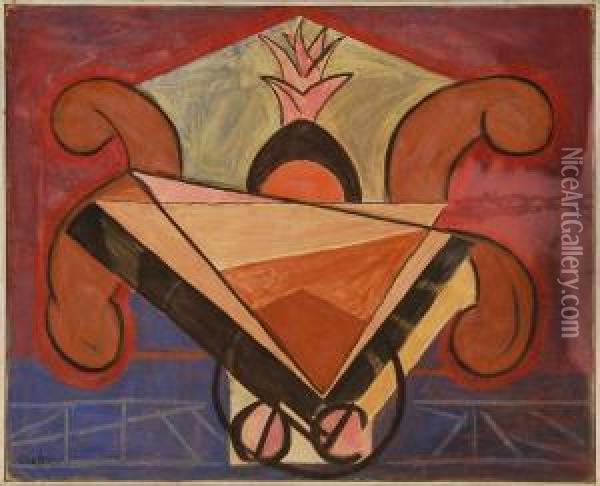 Abstract Still Life Oil Painting - Oliver Newberry Chaffee