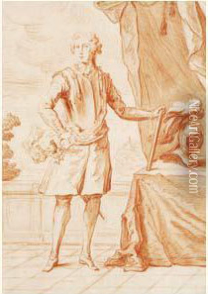Portrait De Gentilhomme Oil Painting - Jacques Autreau