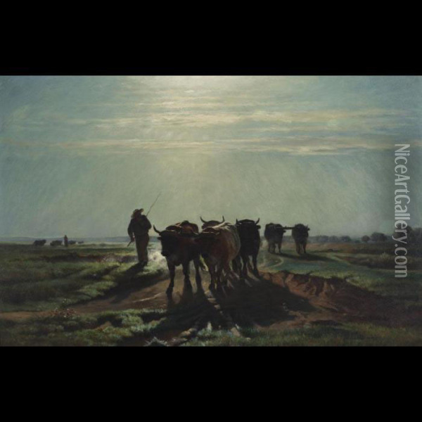 Homeward Bound Oil Painting - Jules Dupre