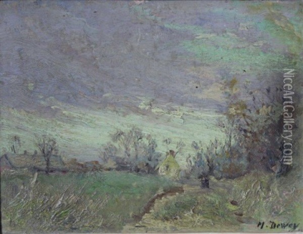 Chemin Et Chaumieres Oil Painting - Charles Melville Dewey