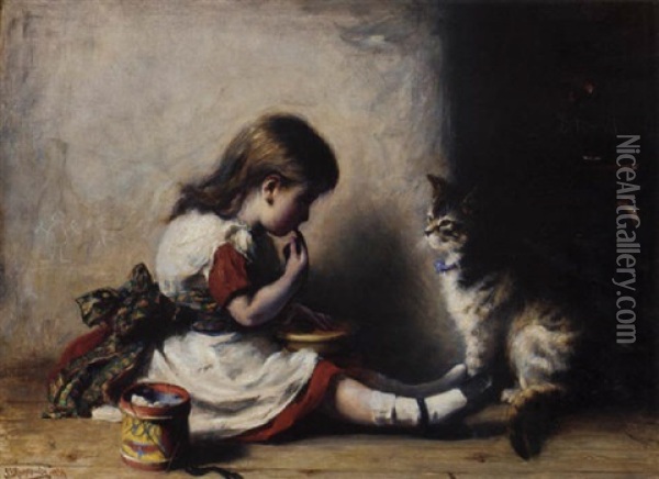 Household Pets Oil Painting - John Brown Abercromby