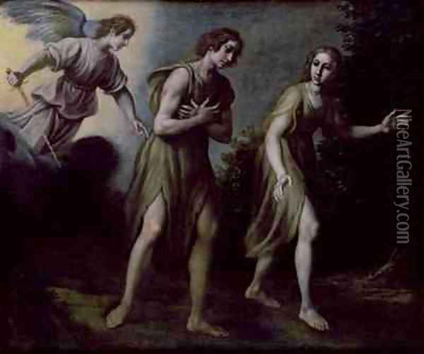 The Expulsion of Adam and Eve from Paradise Oil Painting - Francesco Curradi