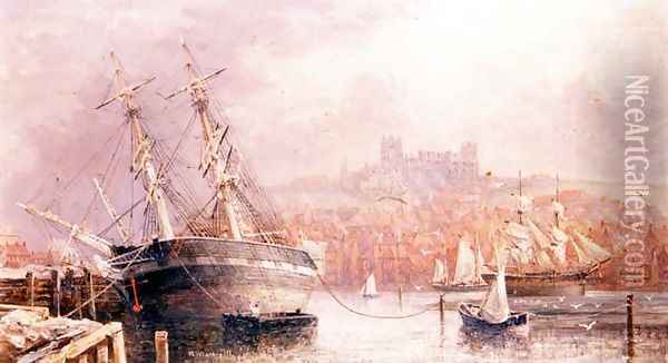 Whitby Harbour Oil Painting - Richard Weatherill