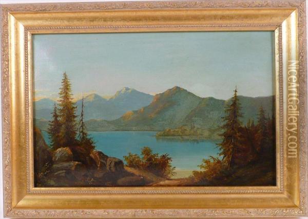 Clear Lake Oil Painting - Reginald Aspinwall