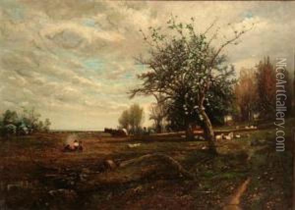 Spring Plowing Oil Painting - Edward B. Gay