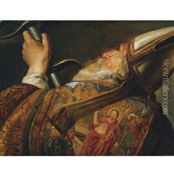 St. Erasmus Oil Painting - Caspar de Crayer