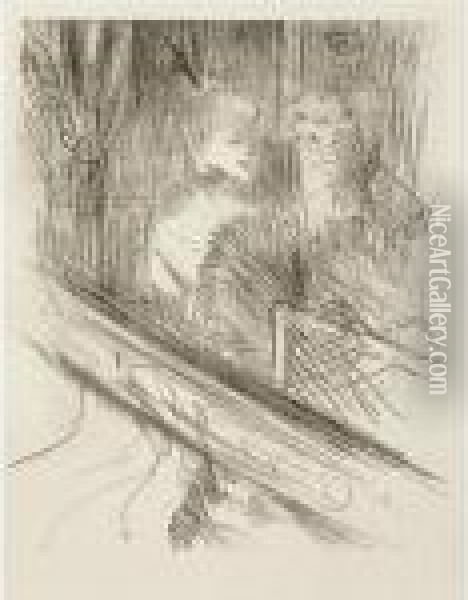 Au Pied Du Sinai (d. 235-249; A. 237-251; W. 188-201) Oil Painting - Henri De Toulouse-Lautrec