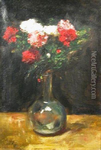 Floral Still Life Oil Painting - Lesser Ury