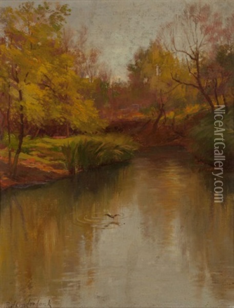 Seasons Change On Quiet Creek Oil Painting - Robert Jenkins Onderdonk
