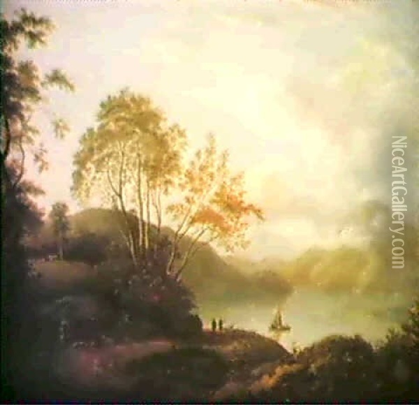 Loch Katrine Oil Painting - Alexander Nasmyth