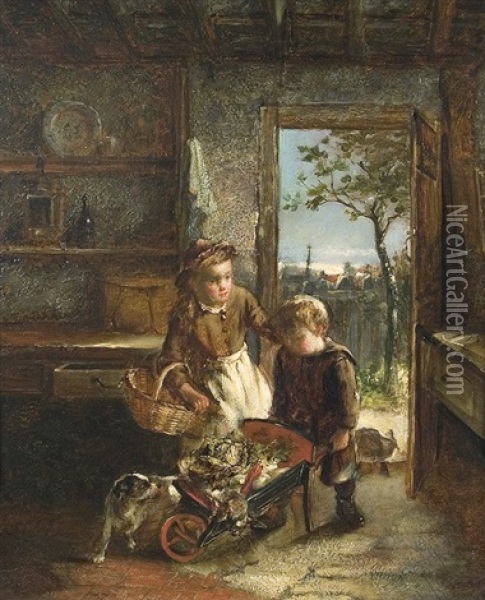 Homecoming Oil Painting - Thomas Faed