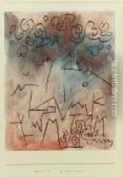 Es Wird Regnen Oil Painting - Paul Klee