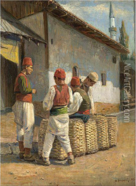 The Laundrymen Oil Painting - Spiro Bocarie
