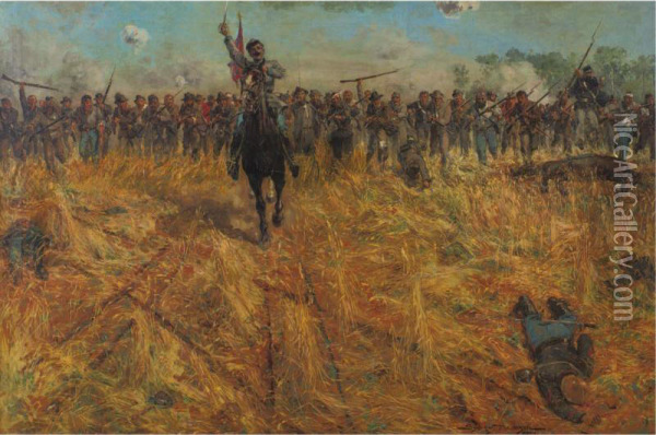 The Rebel Charge Oil Painting - Sydney Adamson