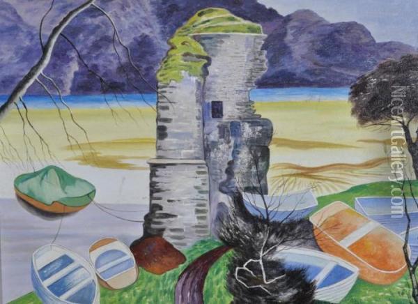 Surrealist Landscape Oil Painting - John Nash