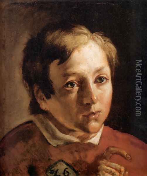 Head of a Page Boy Oil Painting - Ford Madox Brown