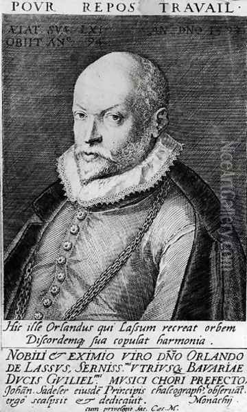 Portrait of Roland de Lassus 1532-94 1593-94 Oil Painting - Jean or Johann Sadeler