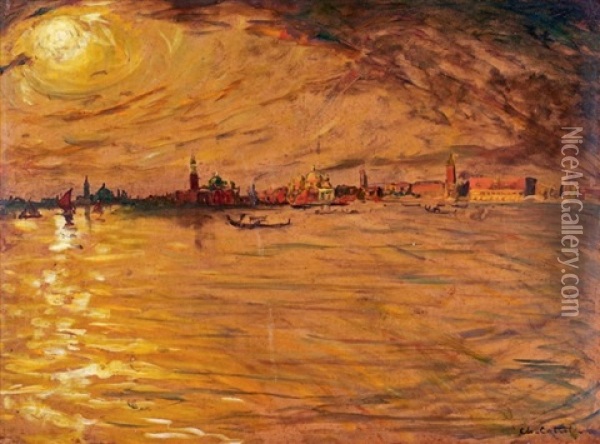 Venise, La Lagune Oil Painting - Charles Cottet