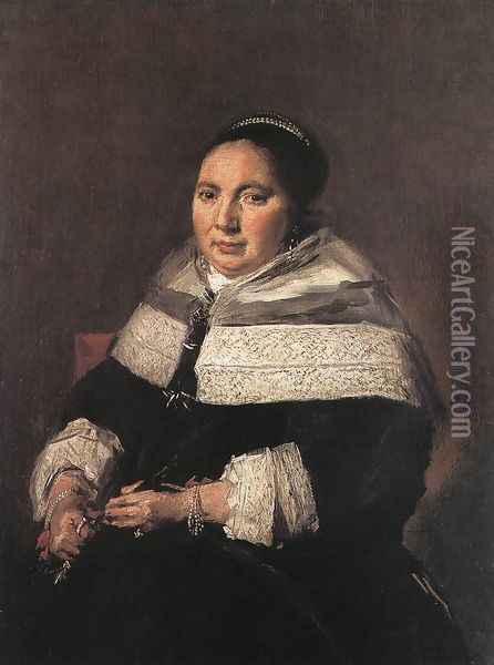 Portrait of a Seated Woman 1660-66 Oil Painting - Frans Hals
