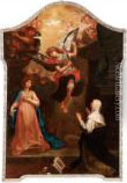 Annunciazione Con Santa Caterina Dasiena Oil Painting - Francesco Vanni