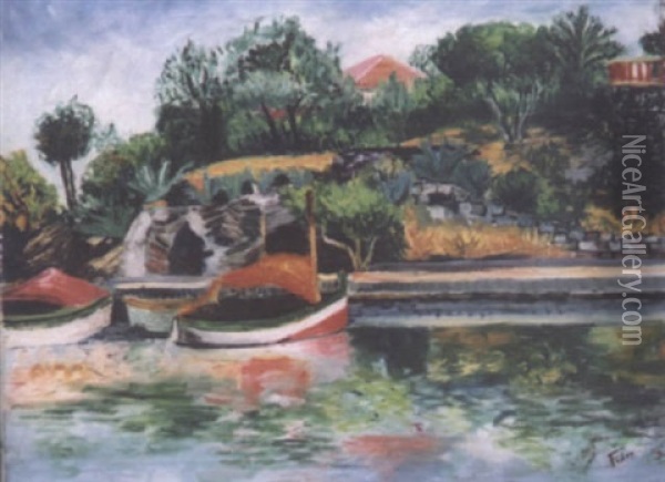 Petit Port Du Midi Oil Painting - Adolphe Aizik Feder