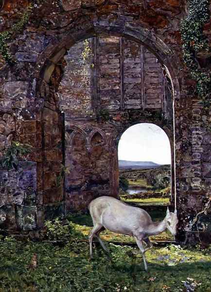 The White Doe of Rylstone Oil Painting - John William Inchbold