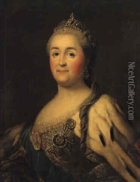 Empress Catherine Ii Alexeievna Oil Painting - Virgilius Erichsen