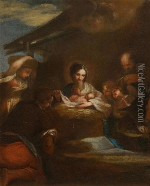 Christi Geburt Oil Painting - Bartolomeo Biscaino