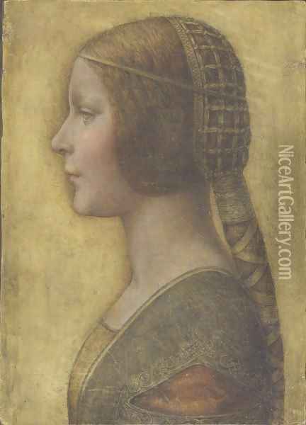 Profile of the Bella Principessa Oil Painting - Leonardo Da Vinci