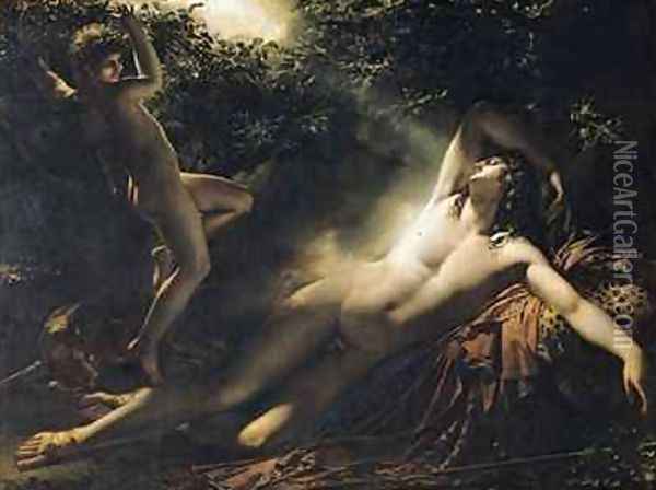 The Sleep of Endymion 2 Oil Painting - Anne-Louis Girodet de Roucy-Triosson