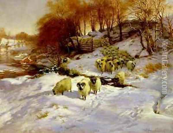 Sheep in Snow Oil Painting - Joseph Farquharson