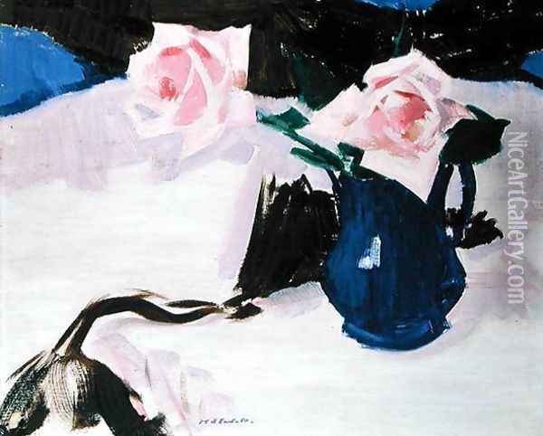 Roses Oil Painting - Francis Campbell Boileau Cadell