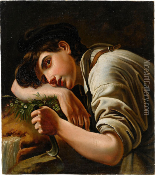 A Young Gardener Oil Painting - Orest Adamovich Kiprenskii