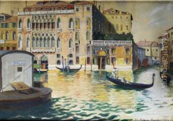 Venezianischer Palast Oil Painting - Robert Emil Stubner