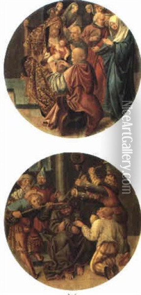 Beschneidung Christi Oil Painting - Bartholomaeus Bruyn the Elder