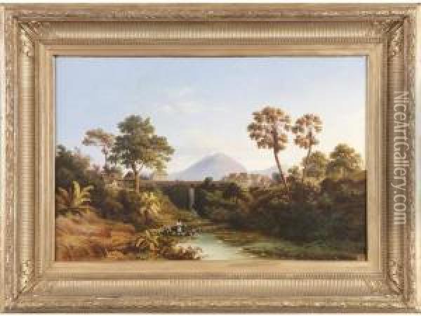 L Ile Maurice Oil Painting - Edouard Auguste Nousveaux