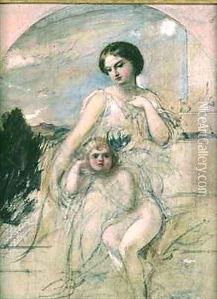 Mother and Child Oil Painting - William Edward Frost