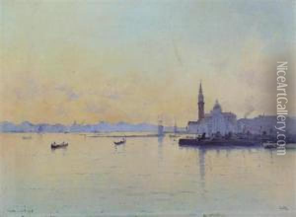 Venise. 1905. Oil Painting - Marie Joseph Leon Clavel Iwill