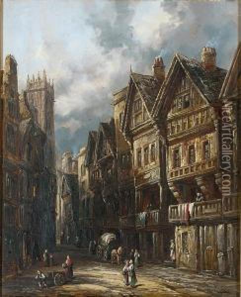 The Watergate, Chester Oil Painting - Henry Schafer