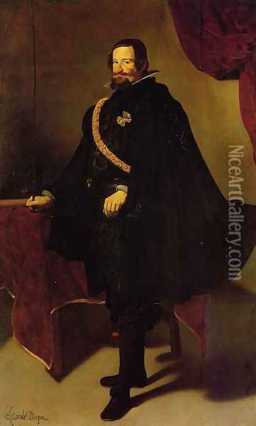 Count-Duke of Olivares Oil Painting - Diego Rodriguez de Silva y Velazquez