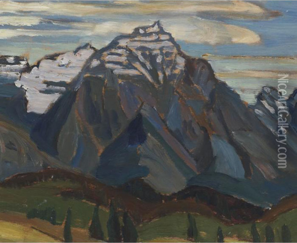 Mountain Range Oil Painting - Frederick Grant Banting
