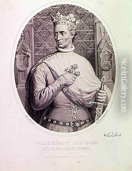 Wladislaw II Jageillon 1351-1434 Grand Duke of Lithuania Oil Painting - Aleksander Lesser