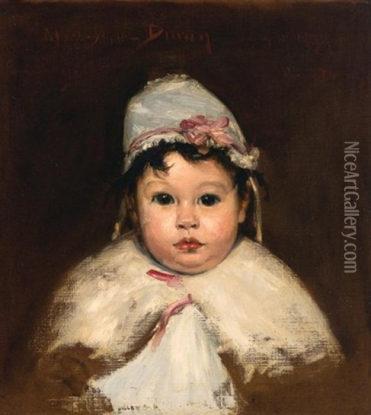 Portrait Of Marie-anne Durand, Aged 4 1/2 Months Oil Painting -  Carolus-Duran