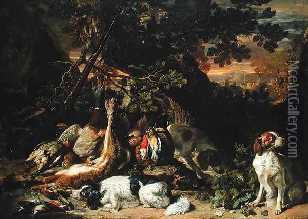 Rewards of the Hunt Oil Painting - Adriaen de Gryef