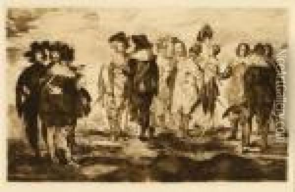 Les Petits Cavaliers Oil Painting - Edouard Manet