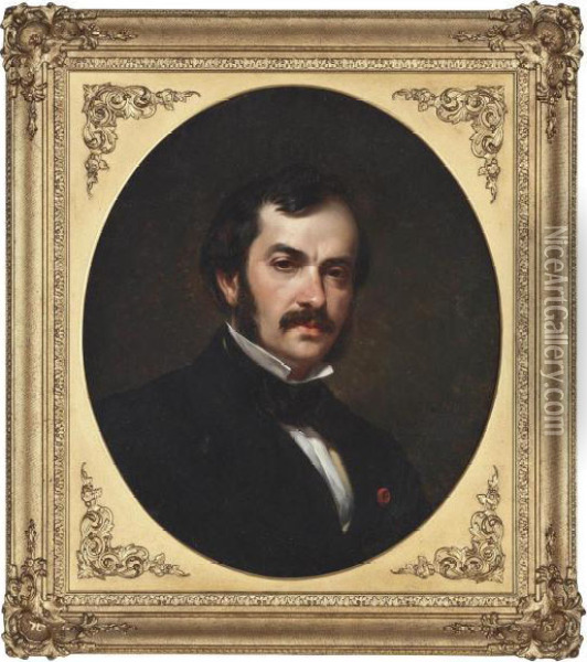 Labbe 
 Portrait Of A Gentleman Oil Painting - Emile Charles Labbe
