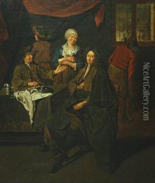 Rodzina Holenderska Oil Painting - Jan Baptist Lambrechts