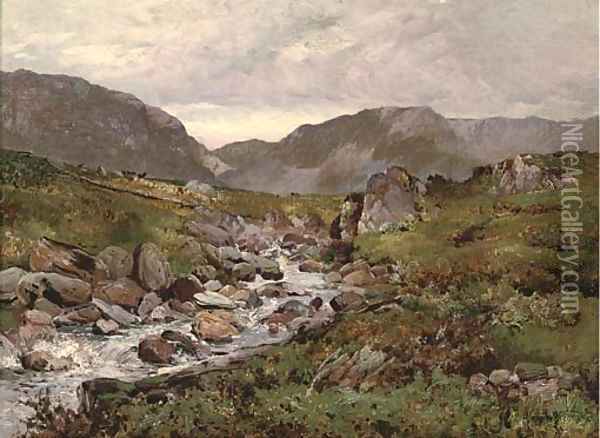 Capel Curig, North Wales 2 Oil Painting - Alfred de Breanski